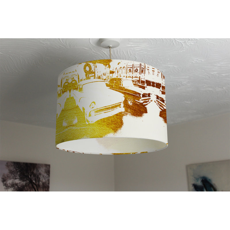 Cotton Drum Lamp Shade ( Uno ), 25cm H x 40cm W x 40cm D