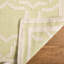 Tapis en laine / coton tissé à la main à plat Rodgers en ivoire / vert clair-606783184
