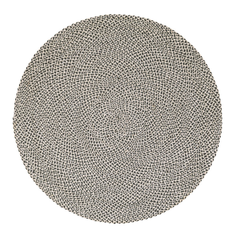 Tweed Braided Jute Rug, Round 5'1"