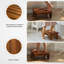 Tabouret à une marche 6 po en bois d'acacia-692335438-692335439
