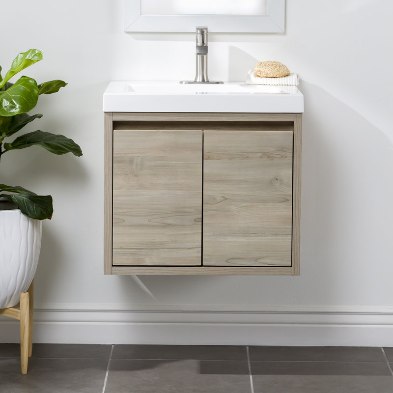 Ensemble de meuble-lavabo simple mural 24,5 "