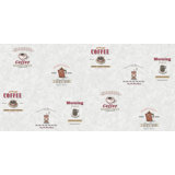 Kitchen Recipes Coffee Motif 32.8' L x 21" W Smooth Wallpaper Roll
