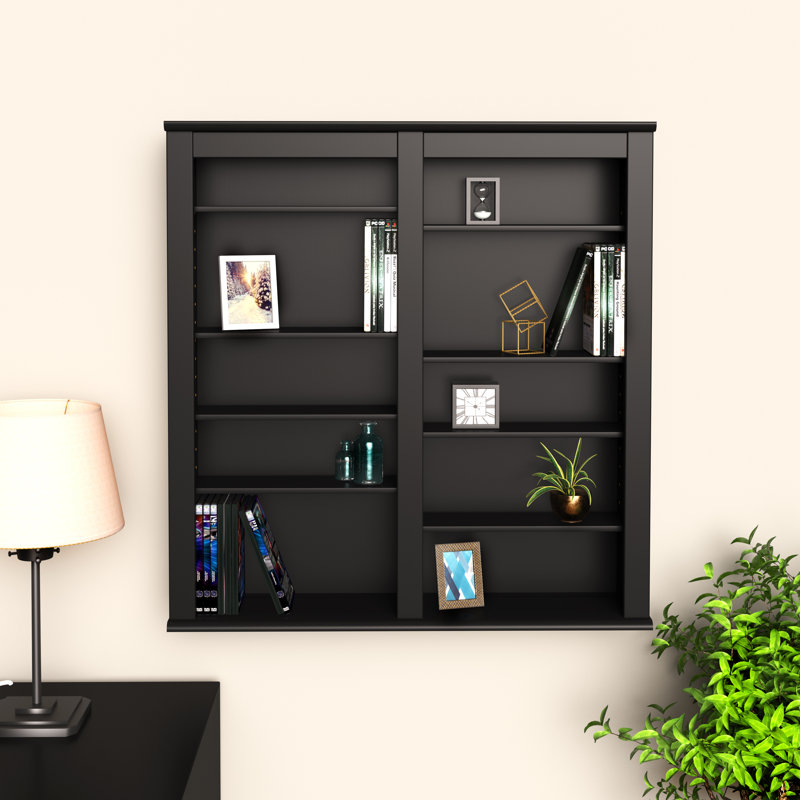Cataleya 34 " H Media Shelves, Black