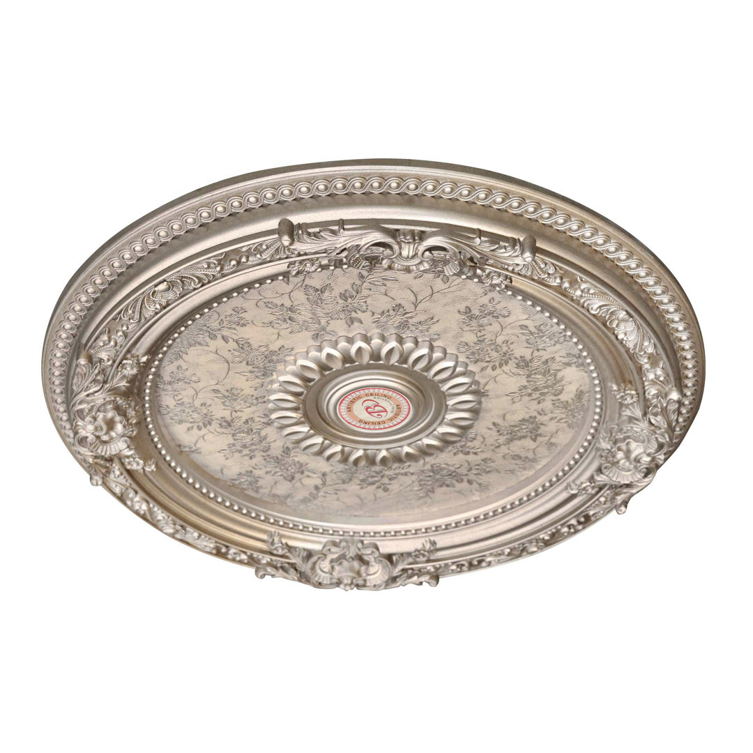 Petite Round Champagne Ceiling Medallion Art Frame Direct