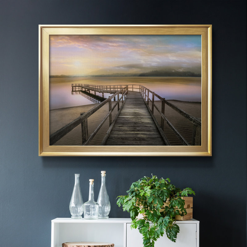 Louisiana Heron - reproduction d'art sur toile, H 30,5 po x l 42,5 po x P 1,5 po, Or
