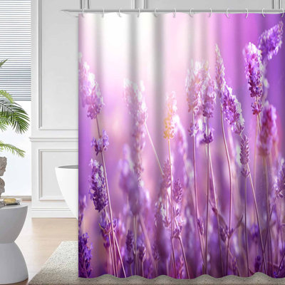 Rideau de douche à 12 crochets French Lavender