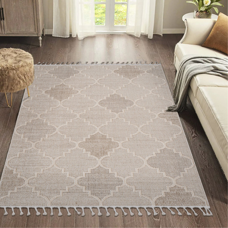 Tapis crème / treillis 4 x 6 po