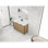 Meuble-lavabo autoportant de 48 po avec lavabo en résine et 3 portes d'armoire à fermeture en douceur