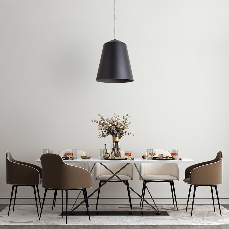 Cone pendant light 1-light Port, Black/Grey, 193cm H x 36.5cm W x 36.5cm D