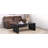 47.2" Solid Black Carved Wood Coffee Table