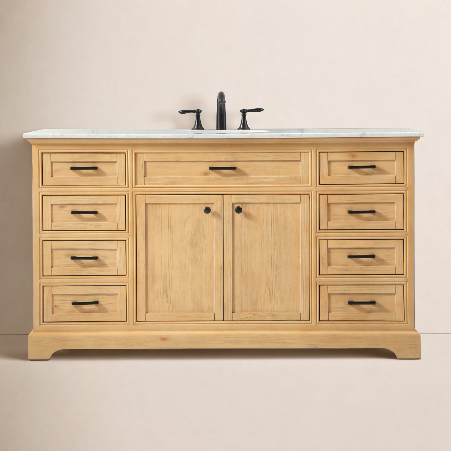 Hermes 60'' Single Bathroom Vanity, Light Brown