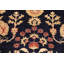 Tapis bleu unique de style années 2000 de 9 pi 1 po x 12 pi 5 po