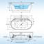 Baignoire autoportante en acrylique 71 x 35 po avec 10 jets d'hydromassage, spa à bulles d'air et trempage chauffé