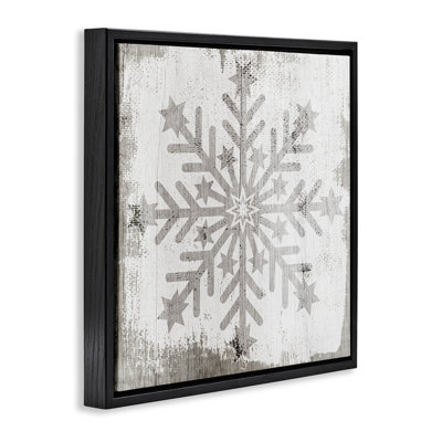 Winter Snowflake Distressed Pattern