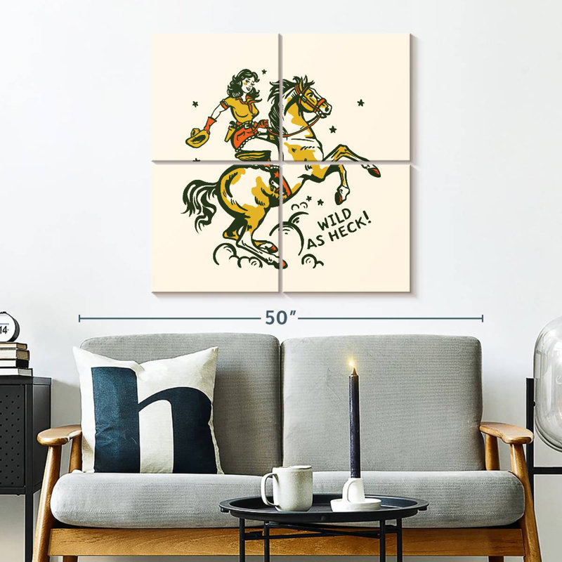 Lelar Western Wild As Heck, 32" H x 32" W