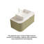 Meuble-lavabo mural flottant à bords arrondis avec lavabo et tiroirs, lavabo rectangulaire en céramique blanc-980266162-980266167