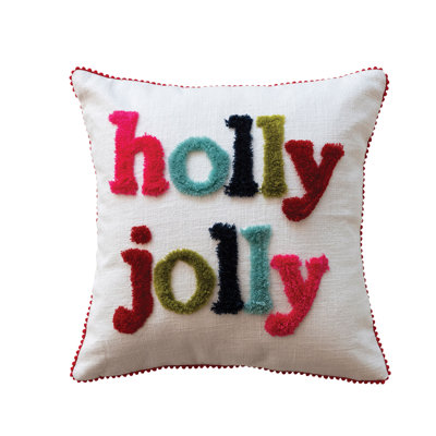 Cotton Throw Square Pillow Cover & Insert