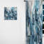 Harmonie abstraite bleue de forme III - Rideau abstrait - Velours obscurcissant - 1 panneau-107581986