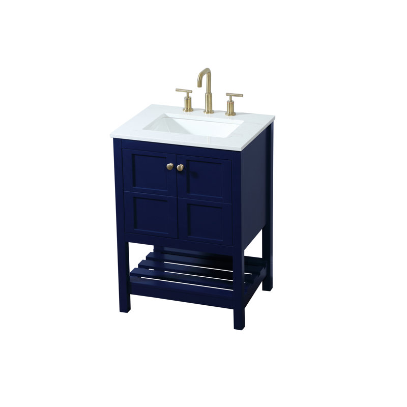 Ensemble de meuble-lavabo simple 24 po Krish, Bleu