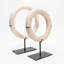 Lily''s Living 12"W Off-White Bali Marble Ring With Stand Statue, Art Figurine Sculpture, Home Décor Collectible