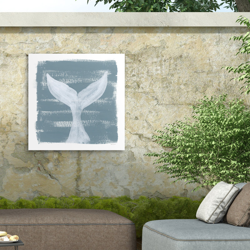 Yvette St. Amant Soft Sea Whale Tail Outdoor  Canvas, H 14 po x l 14 po