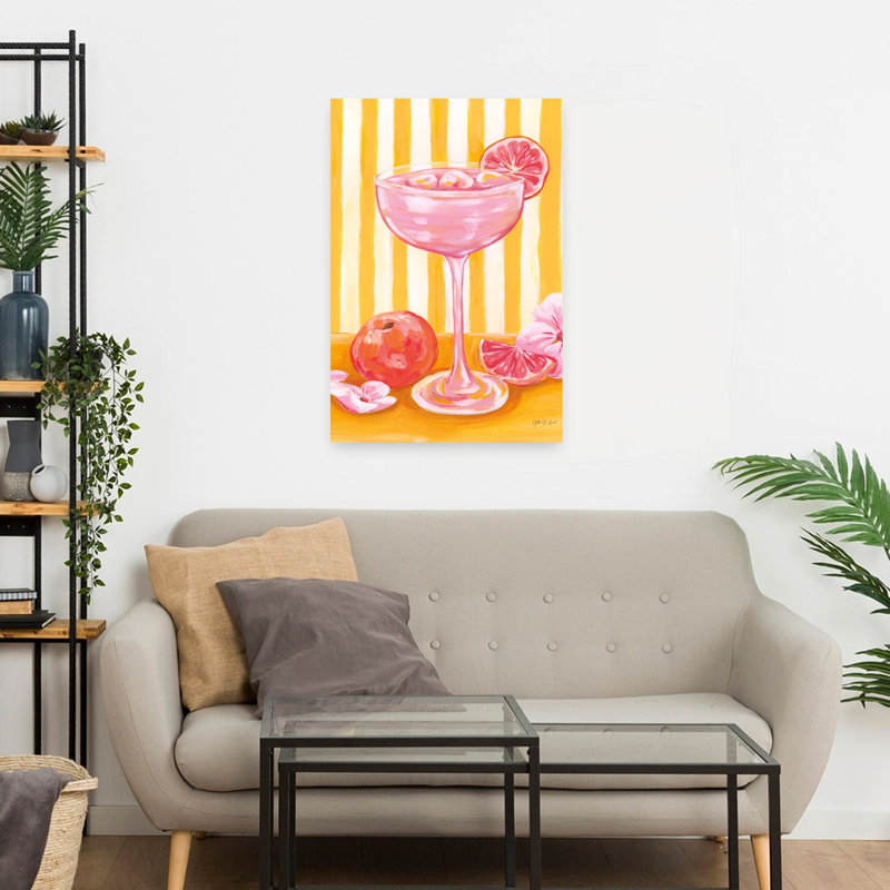 Art contemporain sur bois rose Paloma, H 24 po x l 16 po