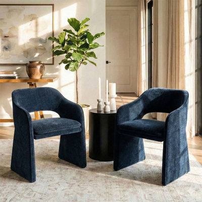 Upholstered Chenille Accent Armchair