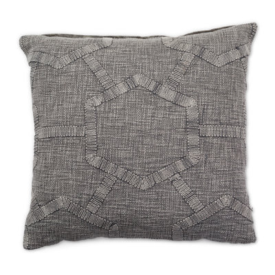  Cotton Geometric 20" Throw Pillow