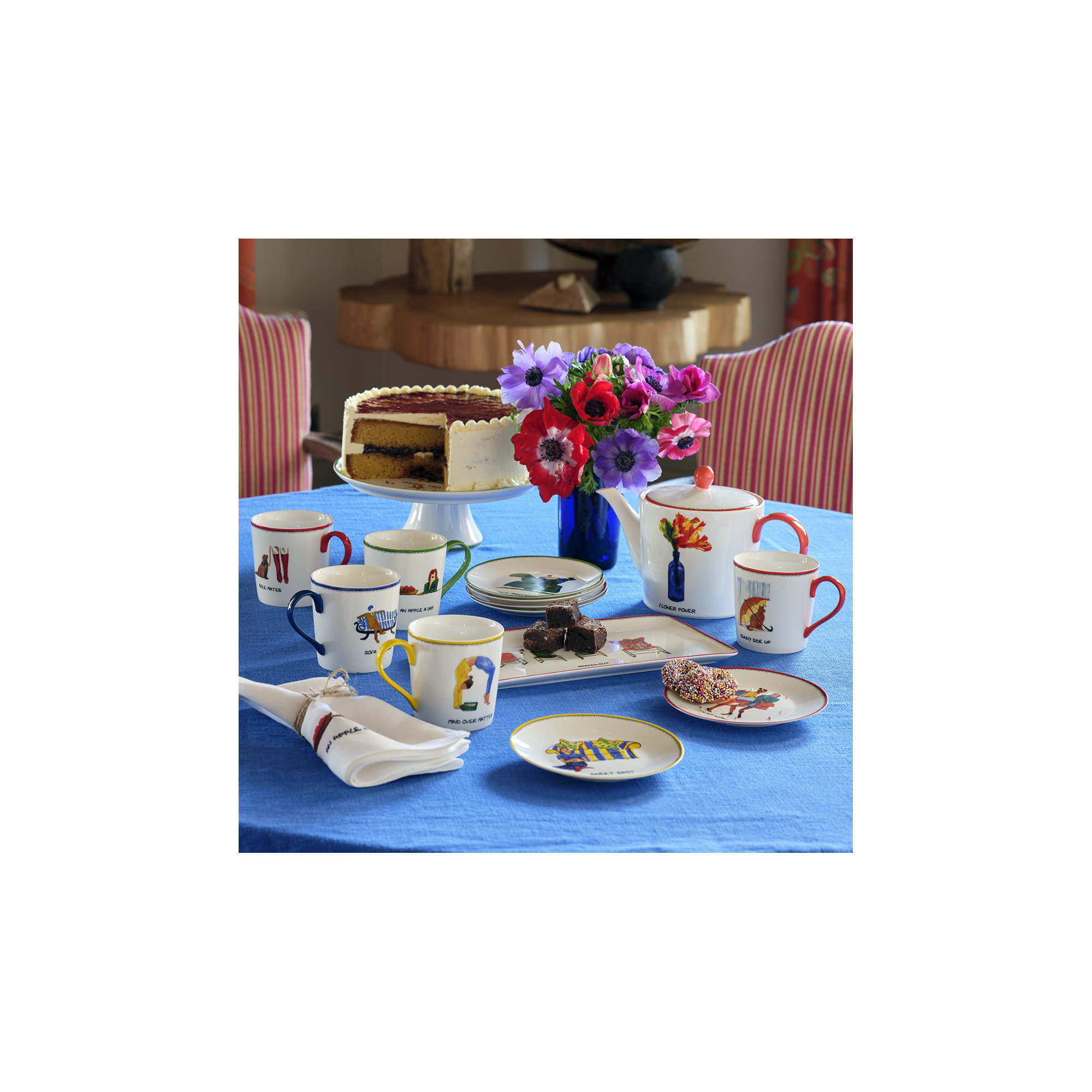 6" Tidbit Plates, Set of 4