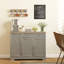 Buffet buffet avec tiroir, tablette réglable, gris-1964775853