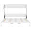 Grand lit escamotable pliant sur le côté pour grand lit avec motif imprimé tendance, éclairage à DEL sous le lit et prise USB intégrée - Design peu encombrant - blanc-73488688-73488690