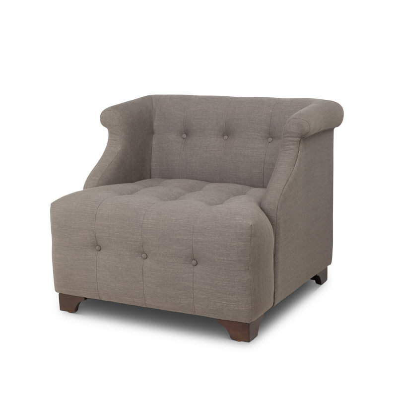 Fauteuil d'appoint à volutes, moka, Mocha