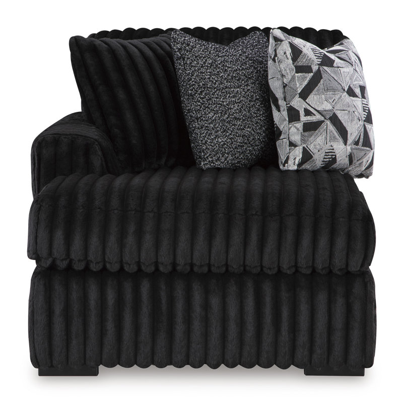 Canapé modulaire 3 pièces avec méridienne Midnight-Madness, Orienté à gauche (vu de face)