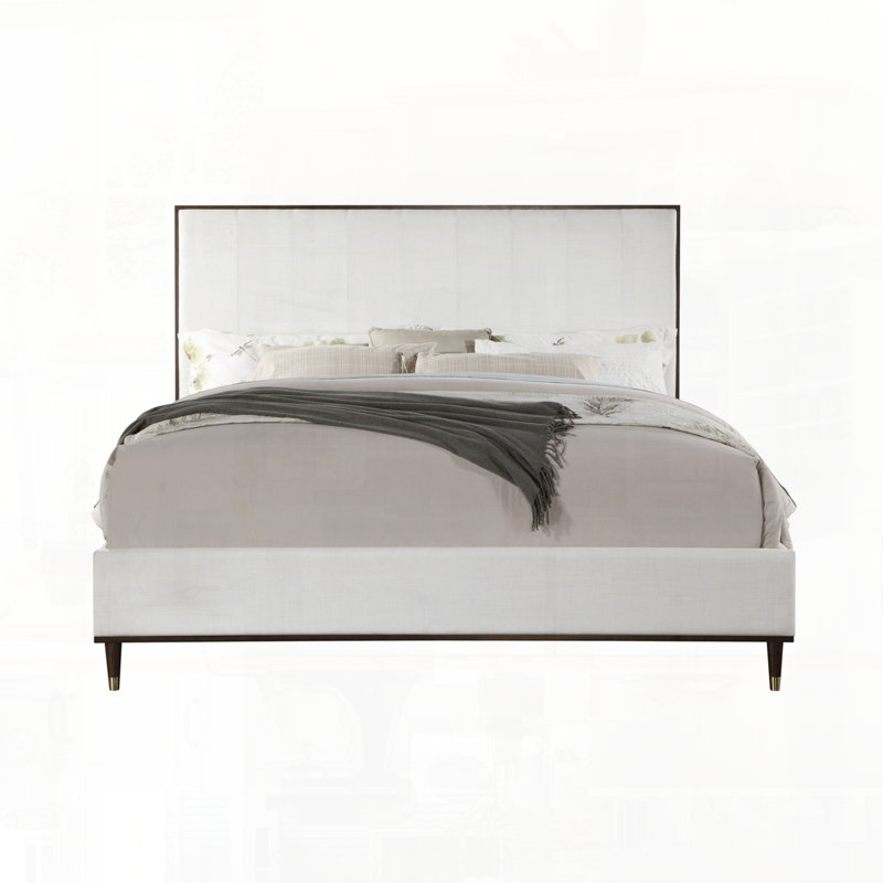 Grand lit en tissu Cerana gris clair Cerana