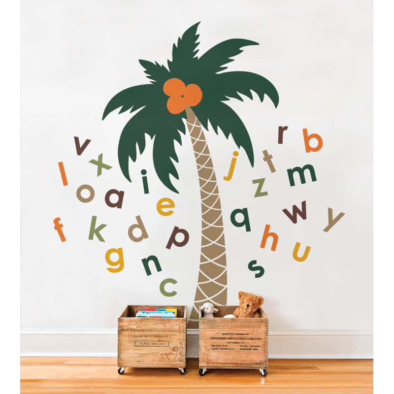 Text & Numbers Non-Wall Damaging Accent, Black/ Orange