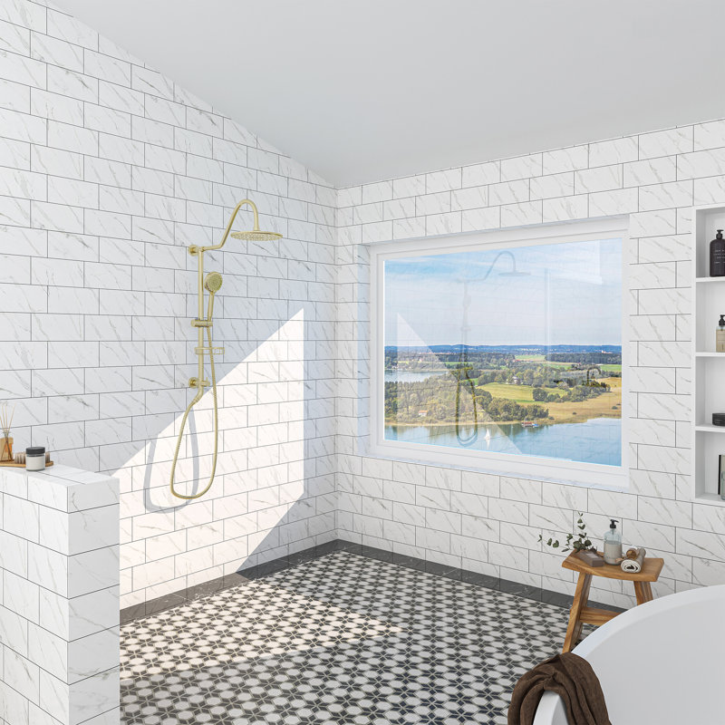 Système de douche complet, Or brossé