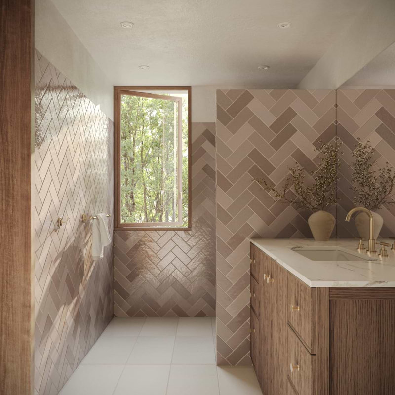 Portmore 3x8 Glazed Ceramic Tile, Taupe
