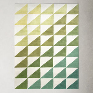 Glory Geometric Handmade Tufted Wool Lime/Green/Ivory Area Rug