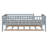 Twin Size Daybed With Trundle And Fence Guardrails, Day Bed-1110067742-1110067738