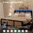 King Rattan Accent Storage Bed, Easy Assembly Space Saving-2138489617-2138489621