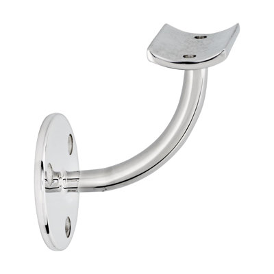 2" Dia. Polished Stainless Steel 3-Screw Hand Rail Bracket For 2-Inch Bar Rail