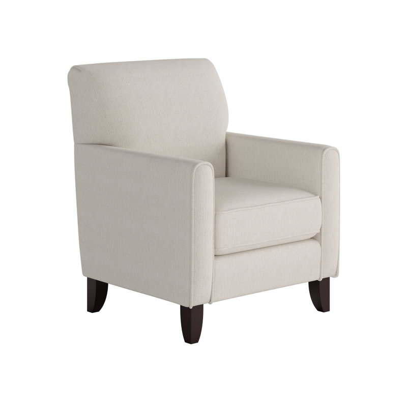 Aravis Upholstered Armchair, Salt Off-White Polyester Blend