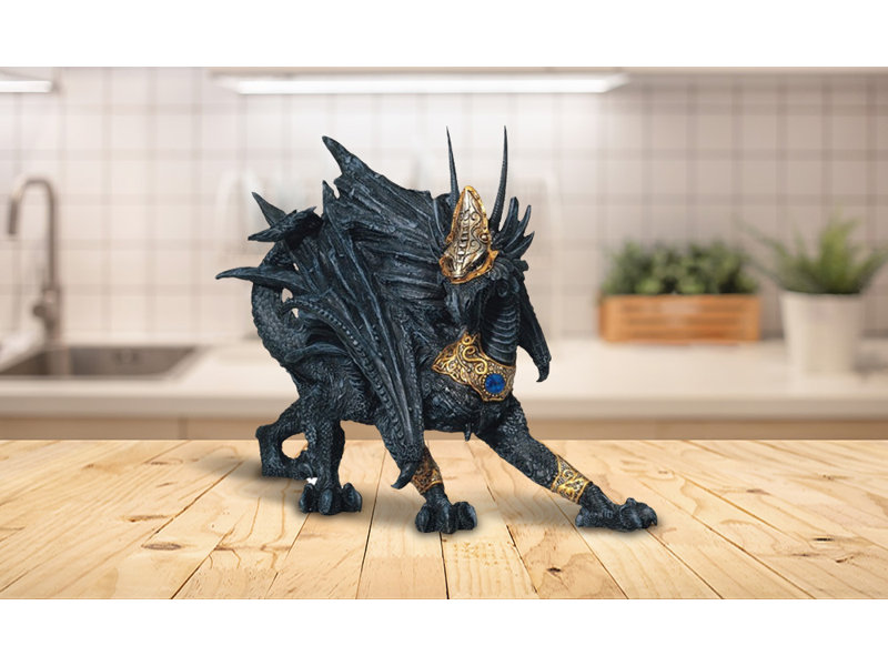 Jennea 7.5"H Black Dragon Figurine Unique Gifts