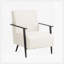 Fauteuil d'appoint rembourré avec structure en métal-90327184