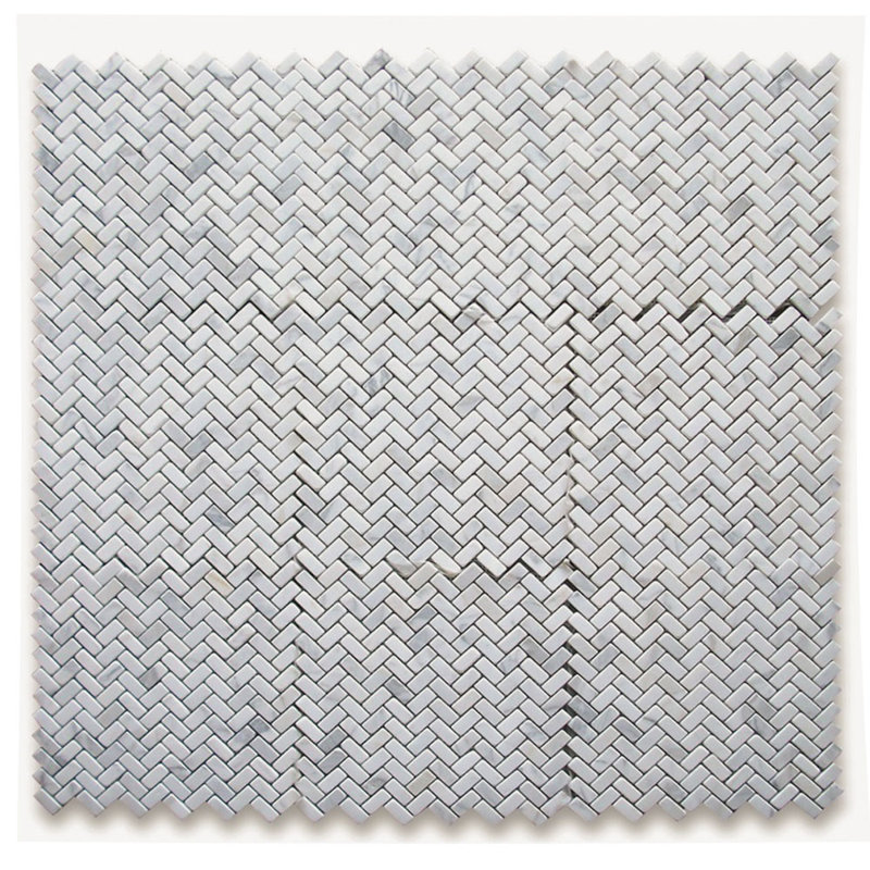 Calacatta 11" x 11" Marble Mosaic Tile, Gray