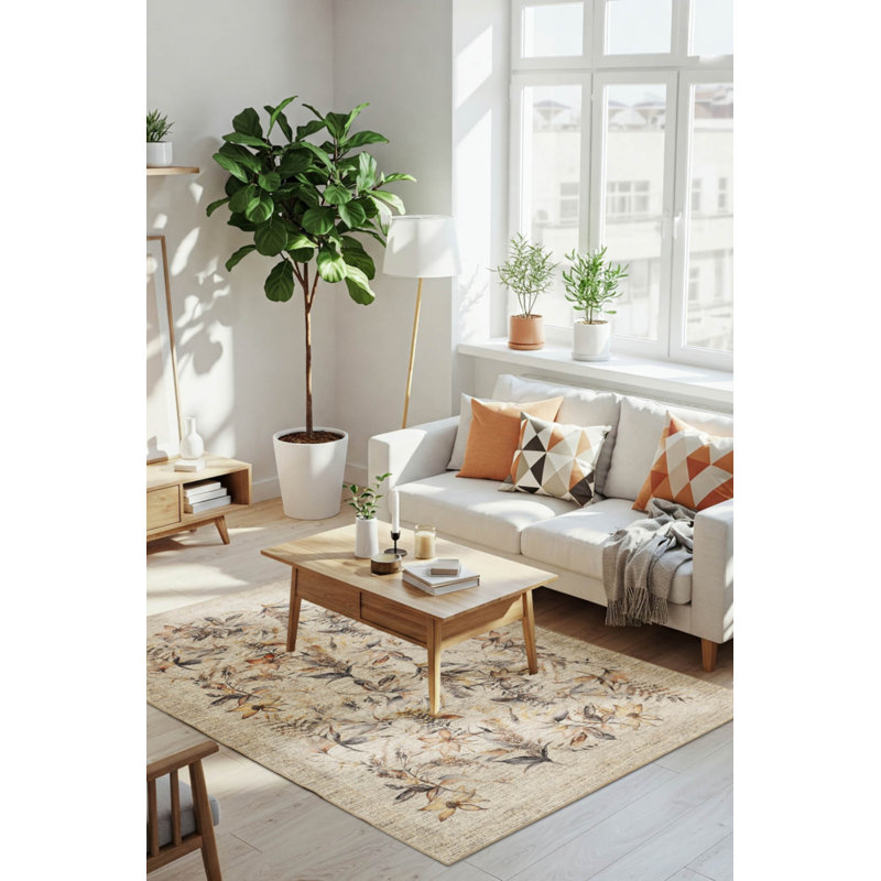 Tapis en chenille moderne Hattiesburg, Rectangle 3 pi 10 po x 5 pi 3 po