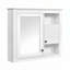 Armoire de salle de bain murale avec miroir, armoire avec 3 tablettes réglables