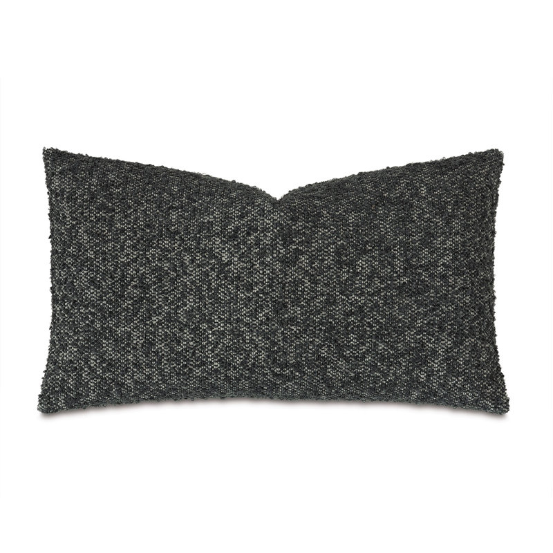 Marl Pillow Cover & Insert, Charcoal, Rectangle 15"H x 26"W