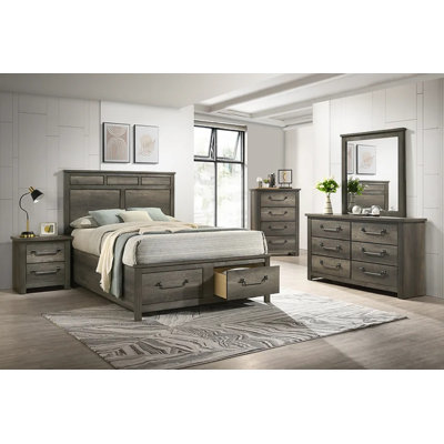 Collection de chambre à coucher pour grand lit 4 pièces Velva Abbey