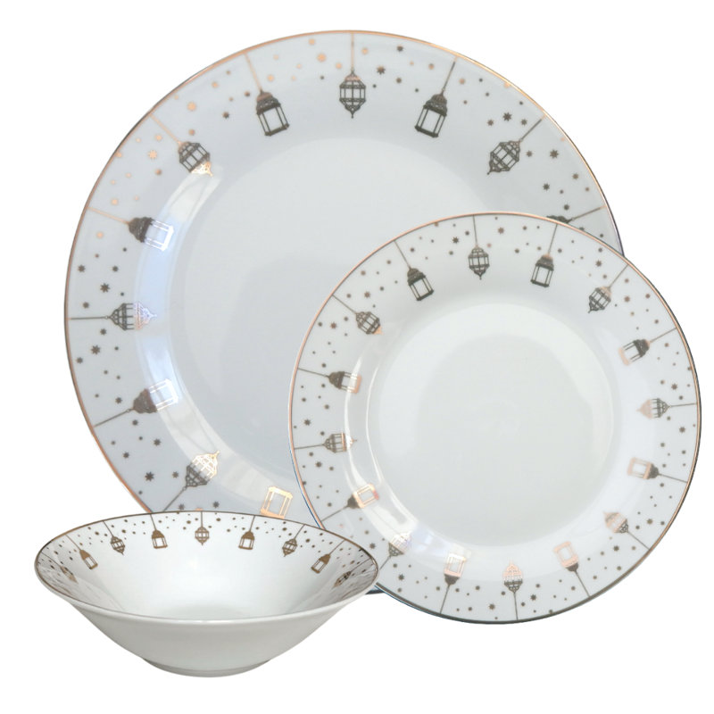 Porcelain China Dinnerware Set 18 Piece - Service for 6